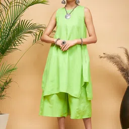 InWeave Asymmetric Regular A-Line Kurta with Palazzos-picture-15