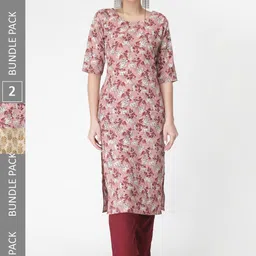 KALINI Pack Of 2 Printed Kurta with Trousers-picture-31