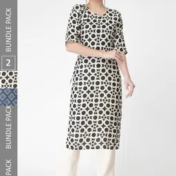 KALINI Pack Of 2 Printed Kurta with Trousers-picture-17