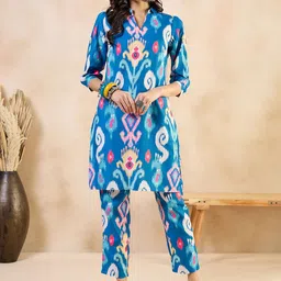 Anouk Women Ethnic Motifs Printed Regular Kurta with Trousers-image-9