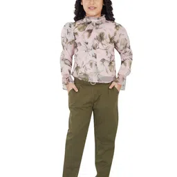 Peppermint Girls Printed Top with Trousers-image-46
