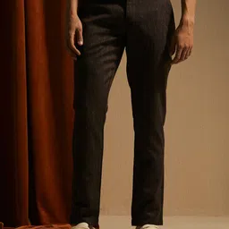 Andamen Men Mid-Rise Ultra Easy Wash Woollen Trouser-image-14