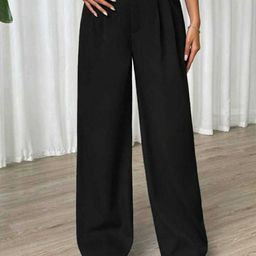 Next One Women Smart Straight Fit High-Rise Stretchable Knitted Pleated Formal Trouser-picture-13