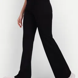 Next One Women Smart Flared High Rise Easy Wash Bootcut Trousers-image-83