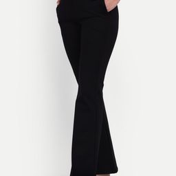 Next One Women Smart Flared High-Rise Easy Wash Bootcut Trousers-picture-0