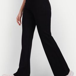 Next One Women Smart Flared High-Rise Easy Wash Trousers-picture-23