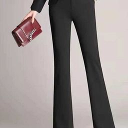 Next One Women Smart Flared High-Rise Easy Wash Bootcut Trousers-picture-18