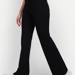Next One Women Smart Flared High-Rise Easy Wash Bootcut Trousers-picture-28