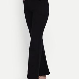 Next One Women Smart Flared High-Rise Easy Wash Bootcut Trousers-picture-7
