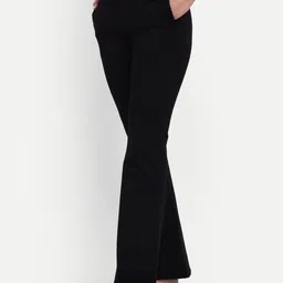 Next One Women Smart Flared High-Rise Easy Wash Bootcut Trousers-image-67