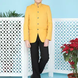 BAESD Boys Bandhgala Two PieceSilk Cotton Party Suit-image-49