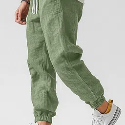 StyleCast x Revolte Men Easy Wash Cotton Joggers Trousers-image-73
