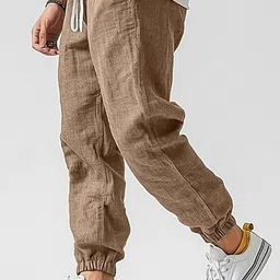 StyleCast x Revolte Men Cotton Mid-Rise Easy Wash Joggers Trousers-picture-44