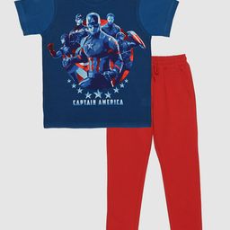 YK Marvel Boys Captain America Printed T-shirt with Joggers-image-43