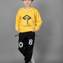Ameeha Kids Printed T-shirt with Trousers-image-5