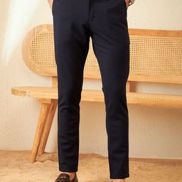 DENNISON Men Smart Easy Wash Lycra Formal 4-Way Lycra Trousers-picture-28
