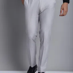 JAINISH Men Smart Tapered Fit Easy Wash Formal Trousers-image-27