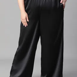 Oxolloxo Women Plus Size Smart Straight Fit Easy Wash Parallel Trouser-image-22