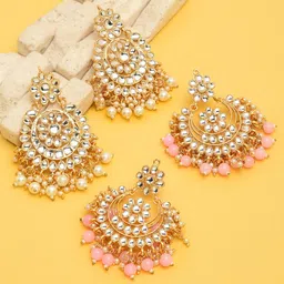 Zaveri Pearls Women Set of 2 Traditional Chandbalis-39
