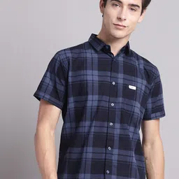 Majestic Man Classic Slim Fit Tartan Checked Pure Cotton Casual Shirt-picture-46