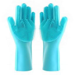 RBGIIT Cleaning Gloves Blue Patterned Kitchen Gloves-image-54