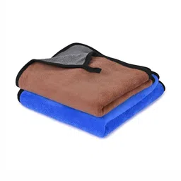 LOOM LEGACY 2 Pieces Blue & Brown Microfiber 600 GSM Kitchen Towels-37