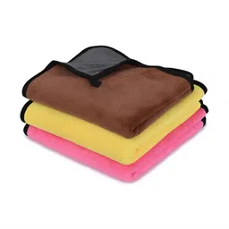 LOOM LEGACY 3 Pieces Brown & Yellow Microfiber 600 GSM Kitchen Towels-14