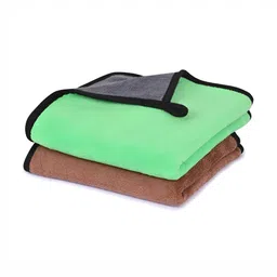 LOOM LEGACY Green & Brown 2 Pieces Microfiber 600 GSM Kitchen Towels-image-99