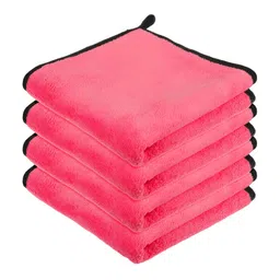Kuber Industries Pink & Black 4 Pieces Microfiber Reusablel 400 GSM Kitchen Towel-image-20