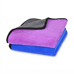 LOOM LEGACY 2 Pieces Blue & Purple Microfiber 600 GSM Kitchen Towels-picture-24