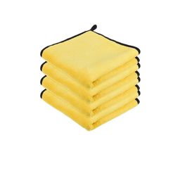 Kuber Industries Yellow 4 Pieces Kitchen Cleaning Towels With Hanging Loop-9