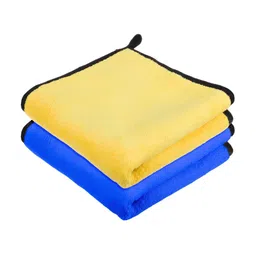 Kuber Industries 2Pcs Blue & Yellow 400 GSM Kitchen Cleaning Towel-89