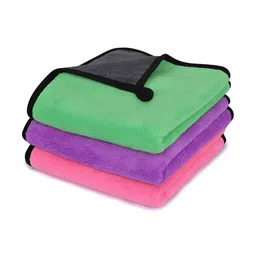 LOOM LEGACY Green & Purple 3 Pieces Microfiber Kitchen Towels-picture-3