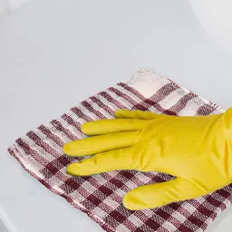 Kuber Industries Maroon & White 24 Pieces Checked Cotton Kitchen Towels-42