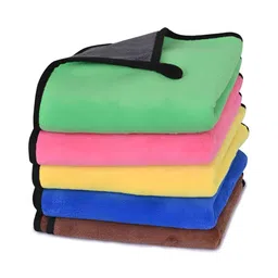 LOOM LEGACY 5 Pieces Green & Pink Microfiber 600 GSM Kitchen Towels-28