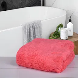 Kuber Industries Pink & Brown 3 Pieces 350 GSM Reusable Bath Towels-68