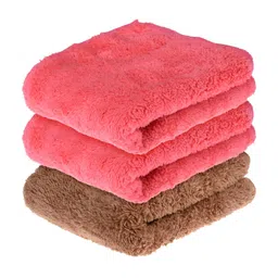 Kuber Industries Pink & Brown 3 Pieces 350 GSM Bath Towel-image-84