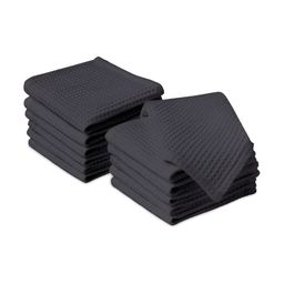 Encasa Homes Grey Self-Designed 12 Pieces Cotton Eco Friendly Kitchen Towels-image-5