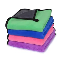 LOOM LEGACY Blue & Pink 4 Pieces 600 GSM Reversible Kitchen Towels-3