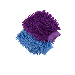 Kuber Industries Chenille Mitts Purple & Blue 2 Pieces Hand Duster-picture-32