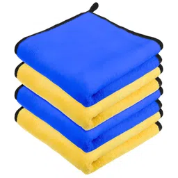 Kuber Industries 4Pcs Blue & Yellow 400 GSM Kitchen Cleaning Towel-image-88