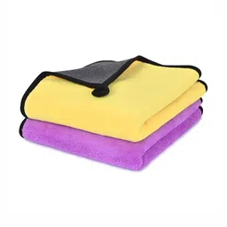 LOOM LEGACY 2 Pieces Yellow & Purple Microfiber 600 GSM Kitchen Towels-image-88