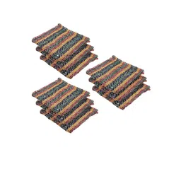 Kuber Industries Black & Maroon 9 Pieces Striped Cotton Kitchen Towels-image-22