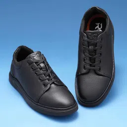 Ruosh Men Lightweight Comfort Insole Textured Leather Sneakers-image-31