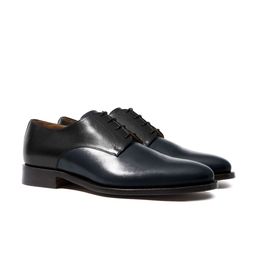 Rapawalk Black & Blue Handcrafted Standard Width Leather Derbys-image-82