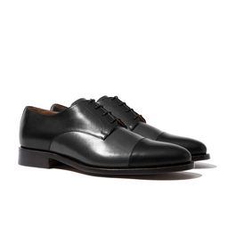 Rapawalk Black & Grey Handcrafted Standard Width Leather Derbys-image-33