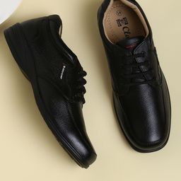 Red Chief Men Black Leather Derbys-image-77