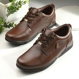 Egoss Men Round Toe Lightweight Leather Derbys-image-83