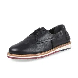 Hidesign Men Black Textured Leather Derbys-image-19