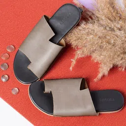 Vishudh Grey No Back Strap One Toe Flats-picture-10